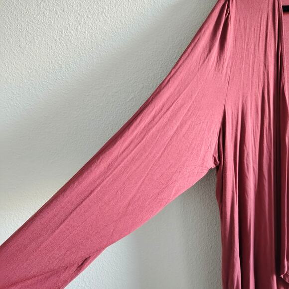 Torrid Plus Size 4X 26 Super Soft Knit Mauve Open Front Long Sleeve Cardigan - Picture 4 of 7